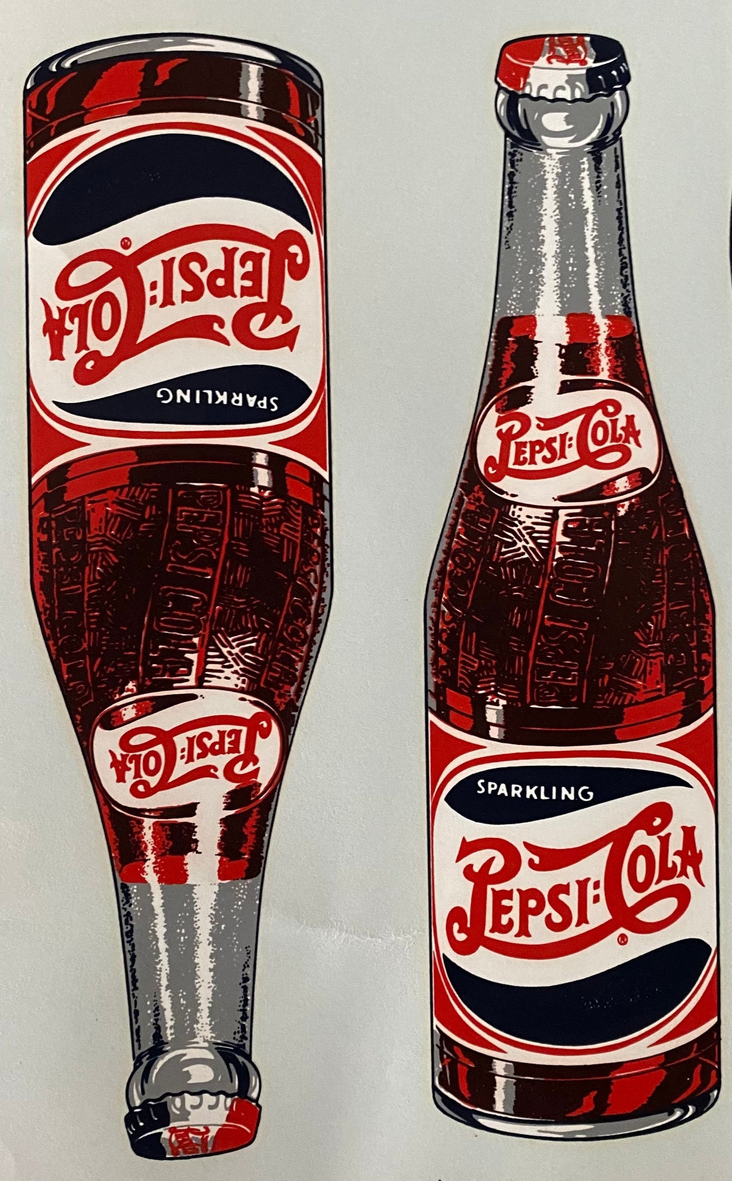 Vintage Pepsi Bottle 13” Water Transfer Decal