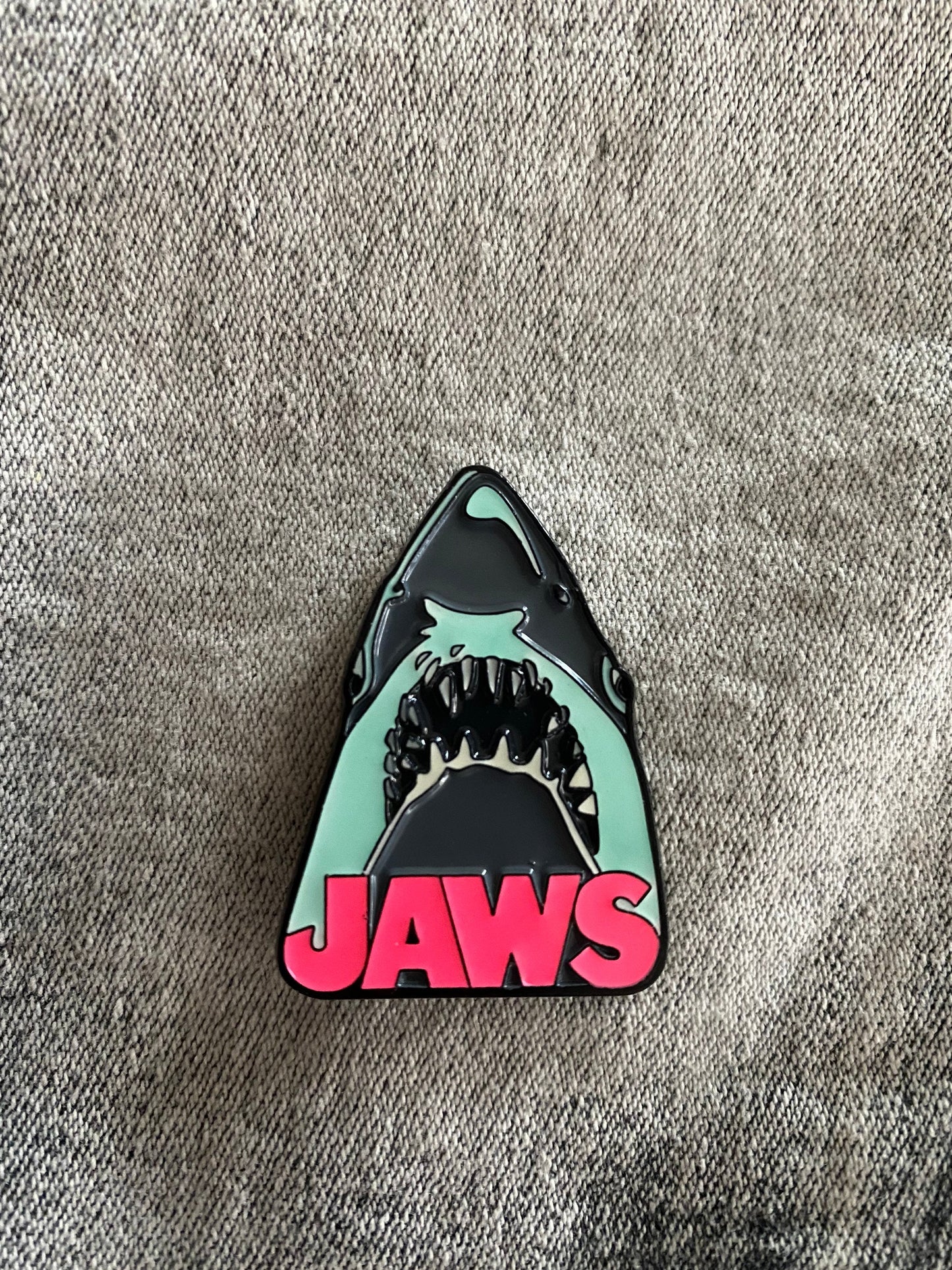 Jaws Shark Enamel Pin, Universal Studios Monsters, Glow in the Dark