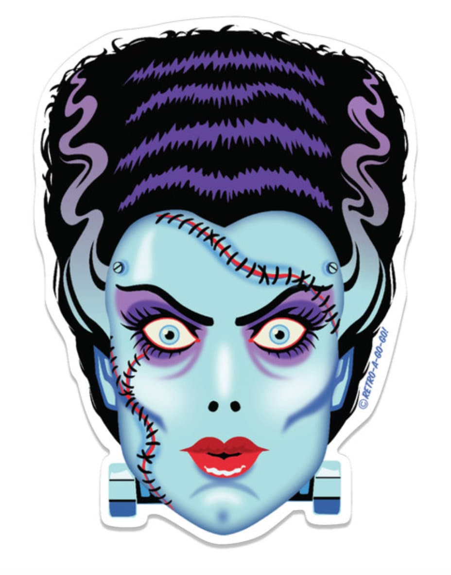 Bride of Frankenstein, Dead Bride, Classic Monster Vinyl Sticker