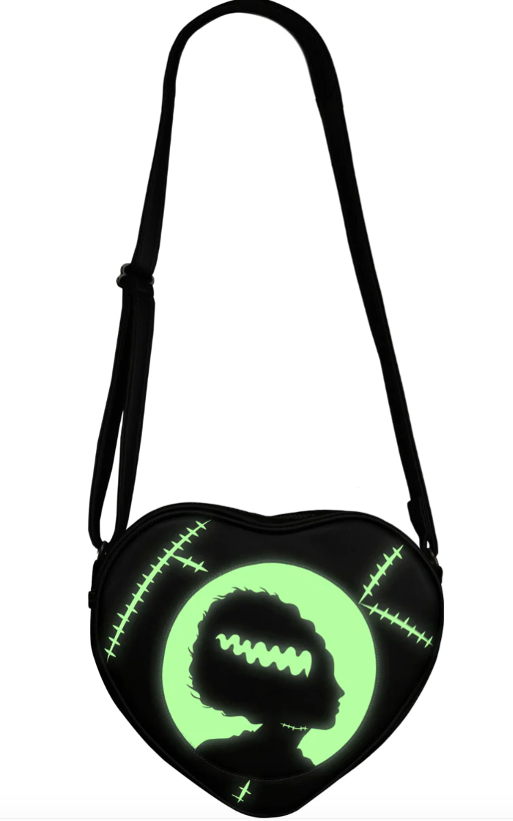 Bride of Frankenstein Glow in the Dark Vegan Leather Handbag