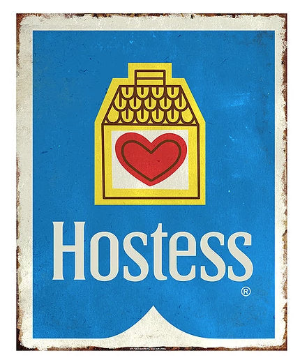 Hostess Baked Goods Logo Metal Sign