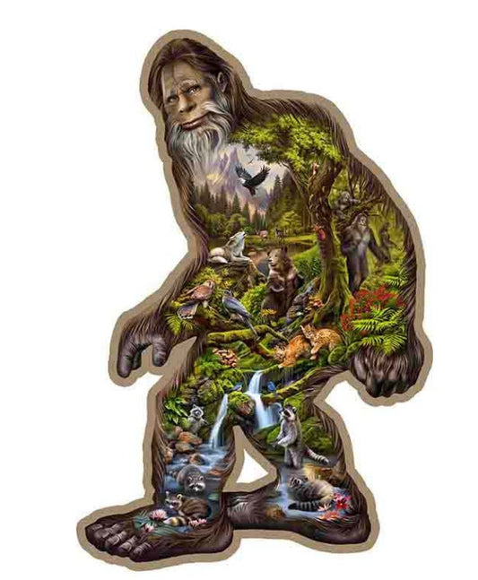 Bigfoot Collage Embossed Metal sign