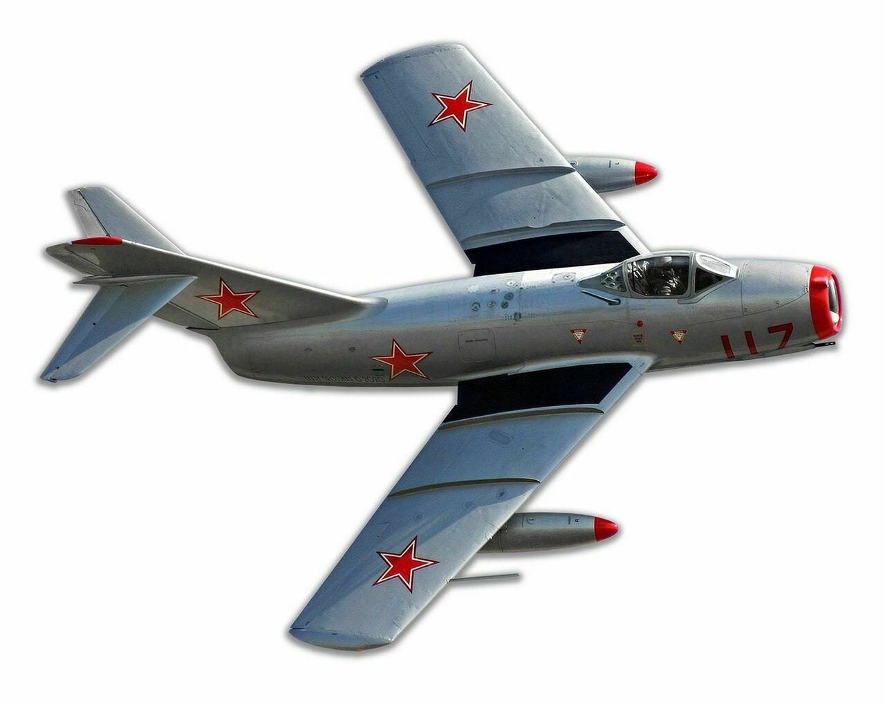 Mikoyan-Gurevich MIG-15 Jet Fighter Plane Aircraft Metal Sign by Larry Grossman