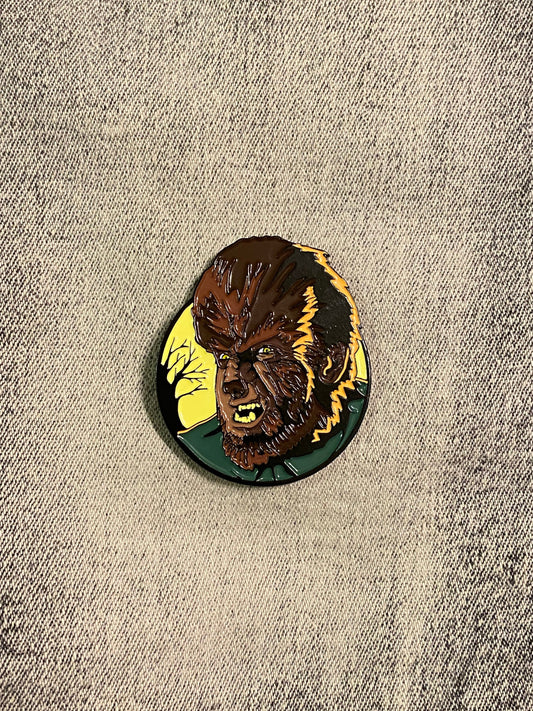 The Wolfman Chaney Entertainment Classic Monsters Enamel Pin, Horror, Scary Movie, Sci-fi