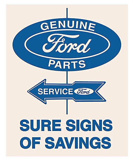 Genuine Ford Parts Metal Sign