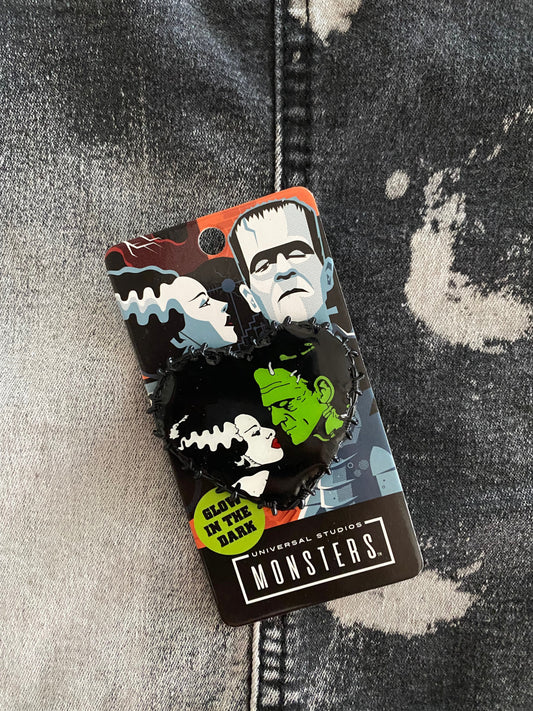 We Belong Together Frankenstein and Bride Enamel Pin