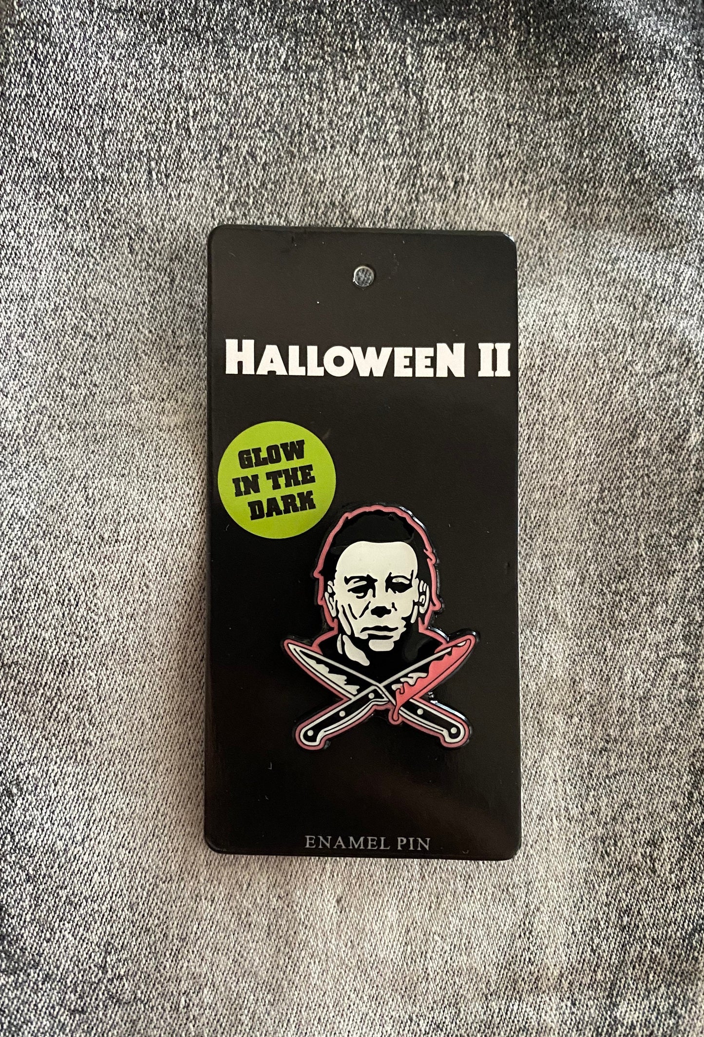 Michael Myers Knives with Blood Halloween II Enamel Pin