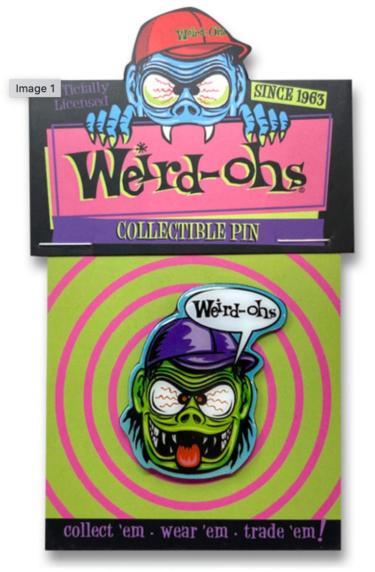 Weird-ohs Gross-Out Green Collectible Pin, Funky Retro Color Pop Enamel Pin