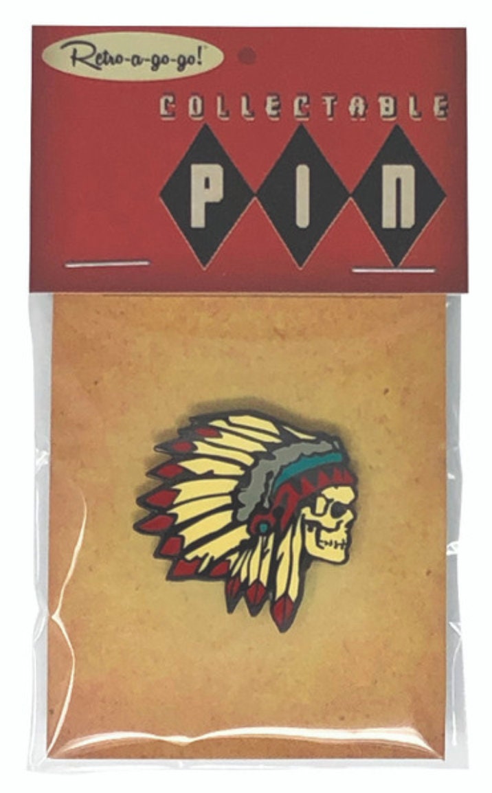 Chief of the Dead Collectible Pin, Funky Retro Color Pop Enamel Pin