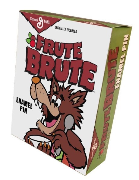 General Mills Frute Brute Head Buddy Collectible Enamel Pin, Wolf, Cereal Mascot