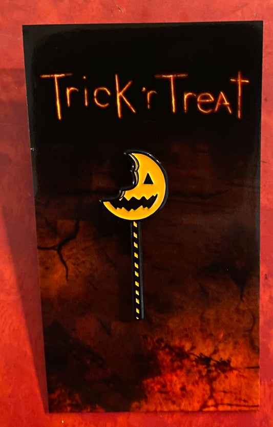 Bitten Lollipop Trick R Treat Enamel Pin