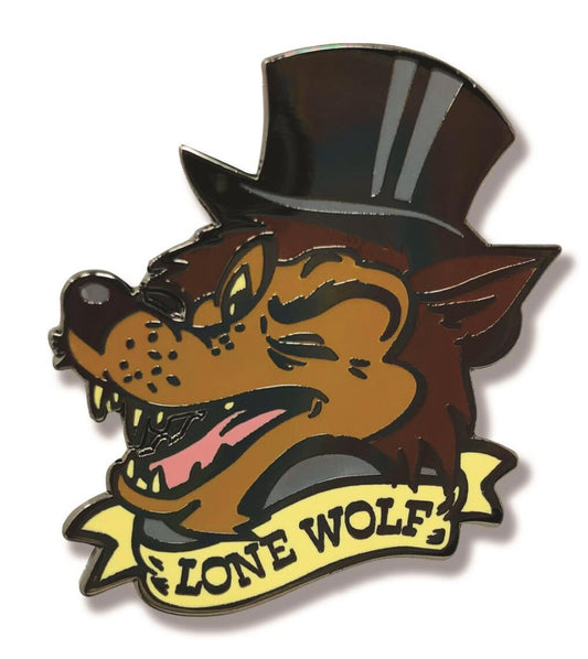 The Lone Wolf, Top Hat Classy Wolf Classic Monsters Enamel Pin, Horror, Scary Movie, Sci-fi