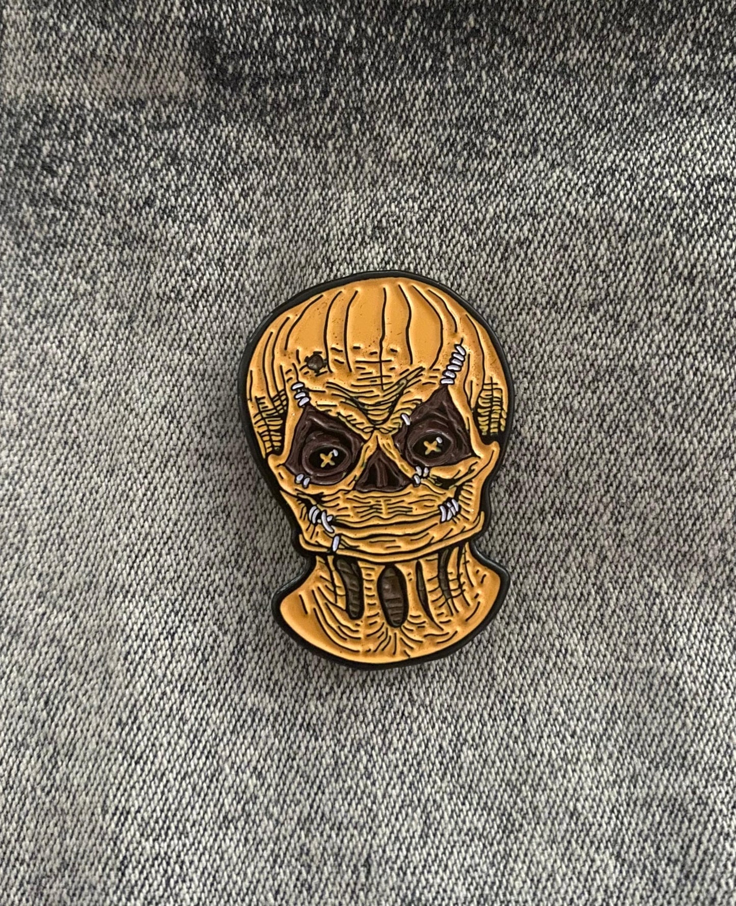 Sam Burlap Unmasked Trick R Treat Enamel Pin