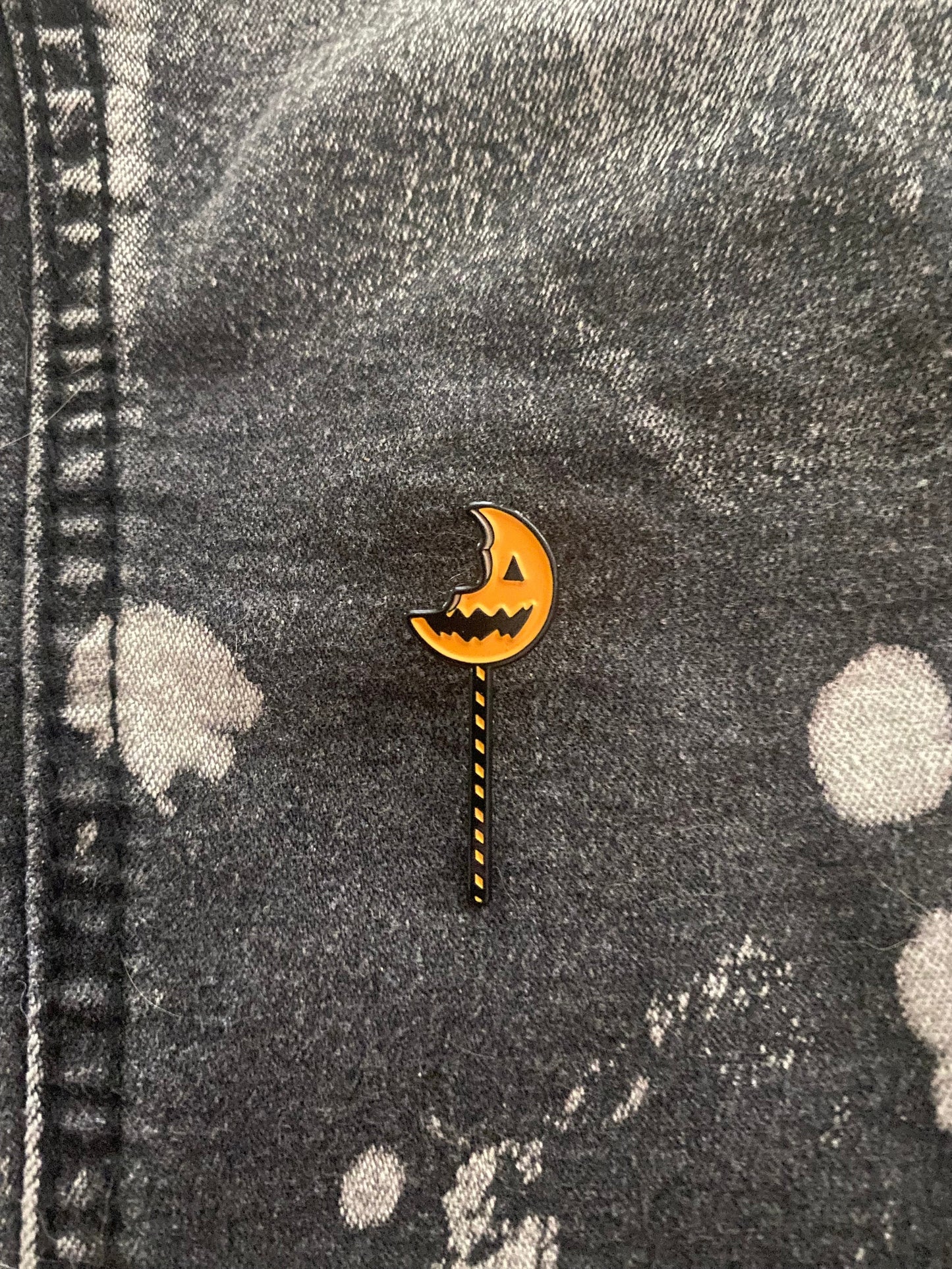 Bitten Lollipop Trick R Treat Enamel Pin