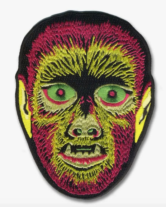 Electric Werewolf Wolfman Iron on Embroidered Patch, Fantasy Creature, Horror Monster